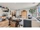 Cozy living room boasting custom shelving, stylish decor, and comfortable seating, creating an inviting and functional space at 6938 Feather Hill St, North Las Vegas, NV 89086