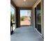 View from covered patio of the landscaped backyard and privacy wall at 7861 Hamilton Pool Dr, Las Vegas, NV 89113