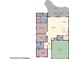 Detailed floor plan showcasing the layout of the home and the backyard patio at 942 Shadow Hawk Rdg, Mesquite, NV 89027