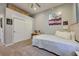 Bedroom boasts a soft color palette and a spacious closet at 10632 Clarion Ln, Las Vegas, NV 89134