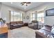 Inviting living room with lots of seating and natural light to enjoy indoor/outdoor living at 10632 Clarion Ln, Las Vegas, NV 89134