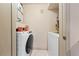 Compact laundry room with modern washer and dryer at 1150 N Buffalo Dr # 1007, Las Vegas, NV 89128