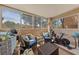 Inviting sunroom with large windows, cozy seating, and exercise equipment, perfect for relaxation and fitness at 1150 N Buffalo Dr # 1007, Las Vegas, NV 89128