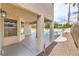 Relaxing backyard features a patio leading to a pool and spa at 2107 Fountain Springs Dr, Henderson, NV 89074