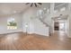 Open floor plan showcasing the staircase and wood flooring at 2107 Fountain Springs Dr, Henderson, NV 89074