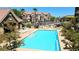 Community pool and spa with lounge chairs at Robindale Villas, Las Vegas Nevada at 2761 Red Vista Ct, Henderson, NV 89074