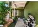 Inviting front entrance with decorative plants and a tranquil water feature at 3617 Walnut Wood St, Las Vegas, NV 89129