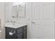 Stylish bathroom with a contemporary vanity, sink and modern fixtures at 3632 Julia Waldene Ct, Las Vegas, NV 89129