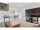 Living room with pool table, large TV, and open floor plan at 3632 Julia Waldene Ct, Las Vegas, NV 89129