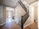 Foyer view featuring tile flooring and stairs leading up to the second level at 3698 Regatta Landing Dr, Las Vegas, NV 89141