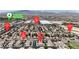 Aerial view of a neighborhood close to parks and shops at 4149 Dignified Ct, North Las Vegas, NV 89032