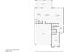 First floor plan displaying entry, office, bathroom, kitchen, living area and screened patio at 419 Vigo Port St, Las Vegas, NV 89138