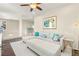 Upstairs living room featuring recessed lighting, a ceiling fan, and a comfortable sectional sofa at 419 Vigo Port St, Las Vegas, NV 89138