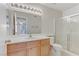 Bathroom featuring a shower, a sink, and a mirror above the counter at 4555 E Sahara Ave # 280, Las Vegas, NV 89104