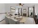 Bright living room featuring a fireplace, neutral tones, and comfortable seating at 4555 E Sahara Ave # 280, Las Vegas, NV 89104