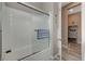 This bathroom features a tiled shower with glass door at 468 Harvest Rain, Las Vegas, NV 89011
