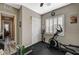 This exercise room includes workout equipment, a closet, and ample lighting at 468 Harvest Rain, Las Vegas, NV 89011