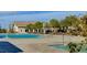 Stunning community pool surrounded by landscaped grounds at 468 Harvest Rain, Las Vegas, NV 89011