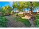 Well-maintained backyard featuring lush greenery, mature trees, and privacy fencing, ideal for outdoor enjoyment at 4996 Del Pueblo Ave, Las Vegas, NV 89141