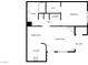 Detailed floor plan showcasing the layout of the home with a spacious living room and bedroom at 5415 W Harmon Ave # 2048, Las Vegas, NV 89103