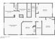 Second floor layout highlighting bedrooms, bathrooms, and closet spaces at 6409 Dundock Ave, Las Vegas, NV 89122