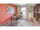 Modern home office with a large desk, plenty of natural light, and stylish decor at 6918 Wrightshire St # 24, Las Vegas, NV 89166