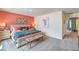 Comfortable main bedroom with a cozy color scheme, carpeted floor, and decorative accents at 6918 Wrightshire St # 24, Las Vegas, NV 89166