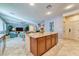 Open kitchen with large island, opening up to the living room at 8137 Cape Flattery Ave, Las Vegas, NV 89147