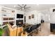 Bright living room features a fireplace, built-in shelving, and contemporary furnishings at 8317 Fritzen Ave, Las Vegas, NV 89131