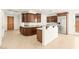 Spacious kitchen with granite counters, a center island, and stainless steel appliances at 1252 Casa Palermo Cir, Henderson, NV 89011