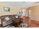 Cozy living room with wood floors, comfortable seating, and neutral decor at 2200 Highpointe Dr # 202, Laughlin, NV 89029