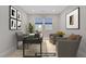 Home office with stylish decor, comfortable seating, and ample natural light at 2433 Cingoli St, Henderson, NV 89044