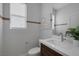 Neat half bathroom featuring a modern sink and fixtures at 2631 Chance Canyon St, Henderson, NV 89044