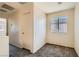 Neutral bedroom with carpet, white trim, window, and adjacent closet at 2728 Holmfault St, Henderson, NV 89044
