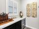 Stylish kitchen featuring a wine fridge, decorative accents, and clean lines, perfect for entertaining guests at 352 Dandelion Brook Ct, Las Vegas, NV 89148
