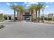 Striking building with modern architectural design and palm tree landscaping at 4140 Coneflower St, Las Vegas, NV 89135