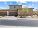 View of the spacious two-car garage and brick-paved driveway at 4140 Coneflower St, Las Vegas, NV 89135