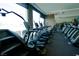 Fitness center with a variety of elliptical machines overlooking the city skyline at 4381 W Flamingo Rd # 3118, Las Vegas, NV 89103