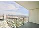 Enjoy city skyline views from this private balcony with glass railings and spacious patio at 4381 W Flamingo Rd # 3616, Las Vegas, NV 89103
