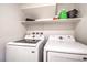 Convenient laundry room with modern Samsung washer and dryer at 6821 Prairie Pearl St, Las Vegas, NV 89148
