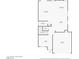 Layout of the first floor with living room, kitchen, foyer, garage, bathroom and stairs at 7641 Lani Dawn St, Las Vegas, NV 89149