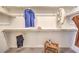 Well-organized closet with ample shelving, hanging space, and a neat, tidy appearance at 799 Calm Crystal Ct # Lot 142, North Las Vegas, NV 89081