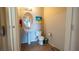 Powder room featuring pedestal sink, stylish fixtures, and modern design at 8255 S Las Vegas Blvd # 1514, Las Vegas, NV 89123