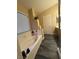 Bathroom with bathtub, window and stylish tile floor at , Henderson, NV 89052