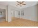 Spacious bedroom with wood floors, ample lighting and a mirrored closet at 10302 Cara Mia Ct, Las Vegas, NV 89135