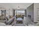 Bright living room featuring a fireplace, large windows, and modern decor at 11088 Westcroft Way, Las Vegas, NV 89183