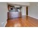 Modern kitchen with stainless steel appliances, hardwood floors, and ample counter space at 150 Las Vegas Blvd # 2003, Las Vegas, NV 89101
