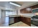 Open-concept kitchen featuring stainless steel appliances, granite countertops, and great views at 150 Las Vegas Blvd # 2003, Las Vegas, NV 89101