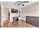 Bedroom with wood floors and a dresser providing ample storage at 2104 Spanish Town Ave, North Las Vegas, NV 89031