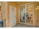 The patio has a sliding door view of a dining area inside the townhome at 251 S Green Valley Pkwy # 1311, Henderson, NV 89012